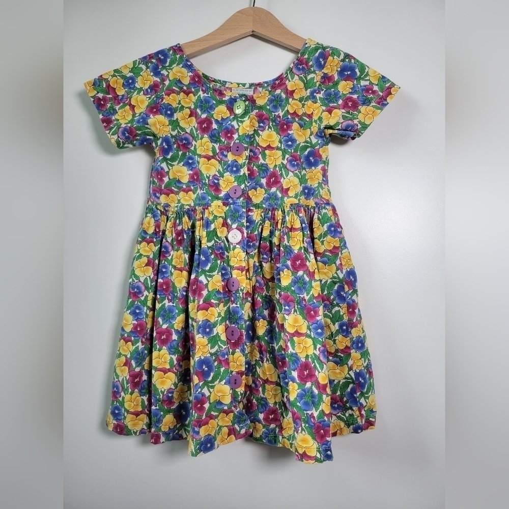 Vintage 4t G.Willikers Button Down Floral dress